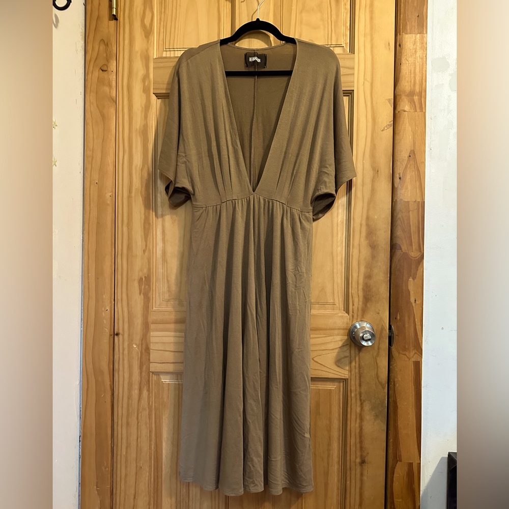 Reformation Plunging V-Neck Dress